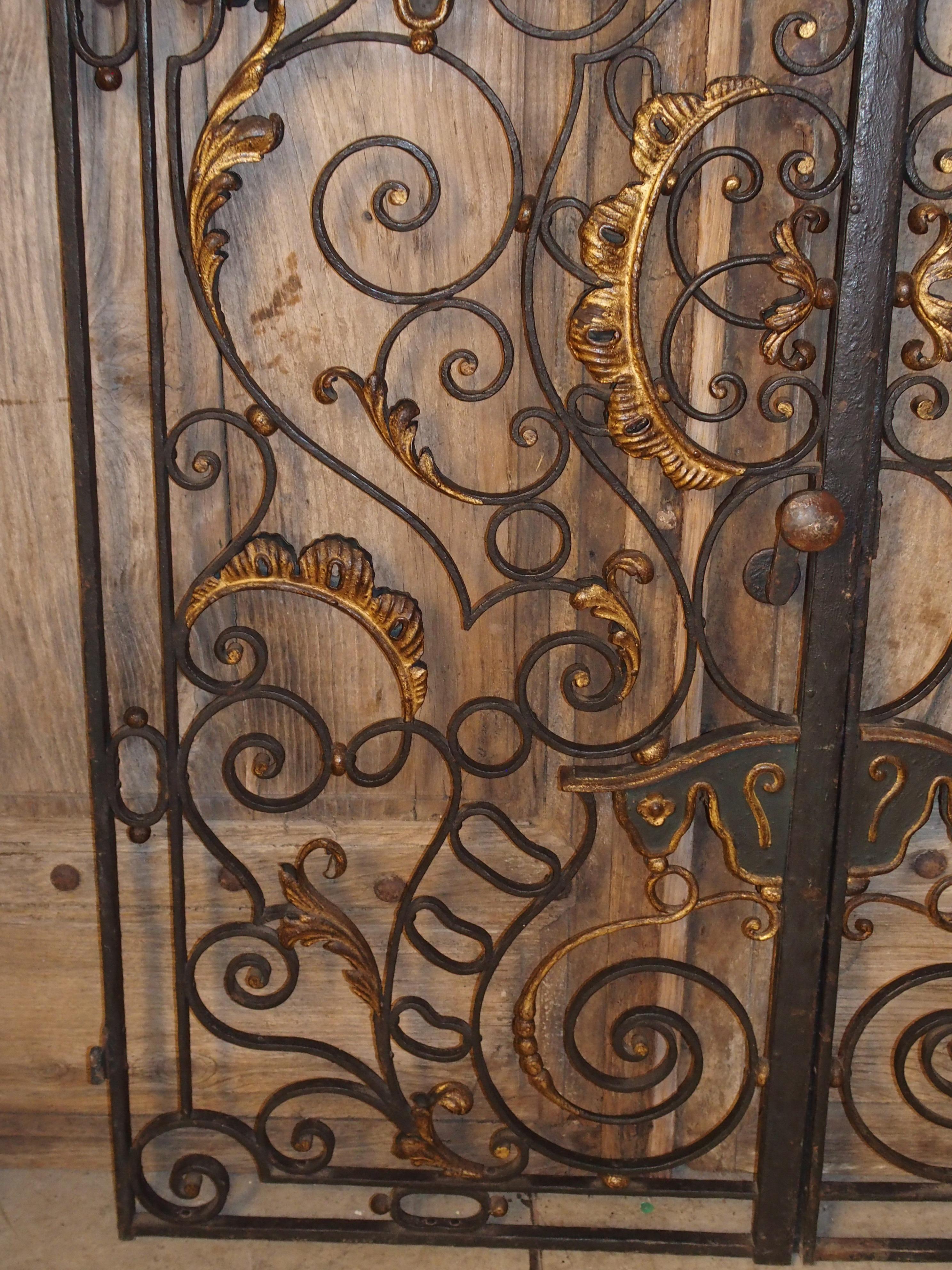 Pair of Early 18th Century Forged and Lacquered Iron Gates from Provence France 3