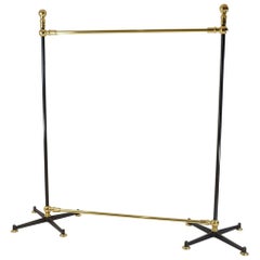 Free-Standing Clothes Rail/Clothes Rack, Solid Brass, Steel, Cast Iron