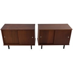 Pair of Cabinets with Sliding Doors, Dutch 1960s