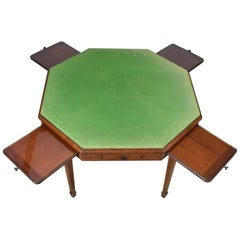 Antique Metamorphic Bridge Card Table, Trollope & Colls, Mahogany Games