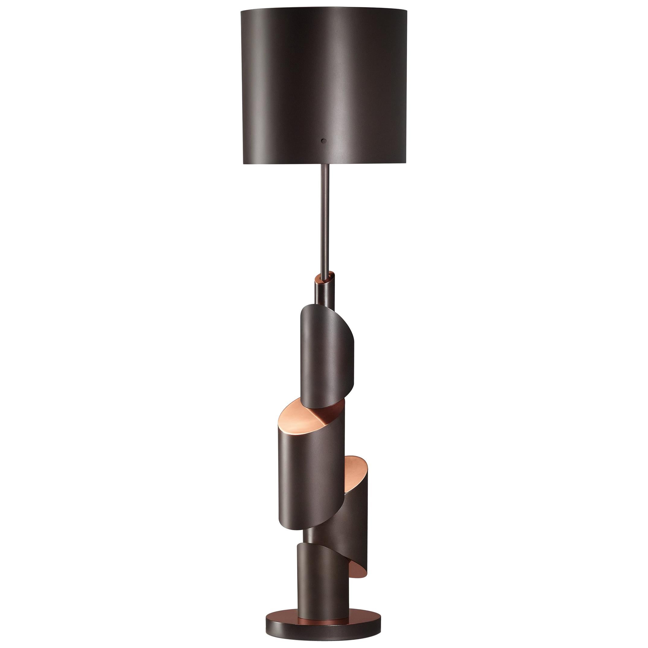 KRS 1 Table Lamp with Smoked Nickel and Copper Finish