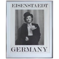 Poster de Marlene Dietrich par Alfred Eisenstaedt, signé à la main par le photographe