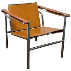 Le Corbusier LC1 Leather Sling Chair Imported by Stendig