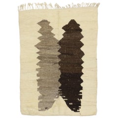 Vintage Moroccan Rug with Navajo Style and Inkblot Art Design