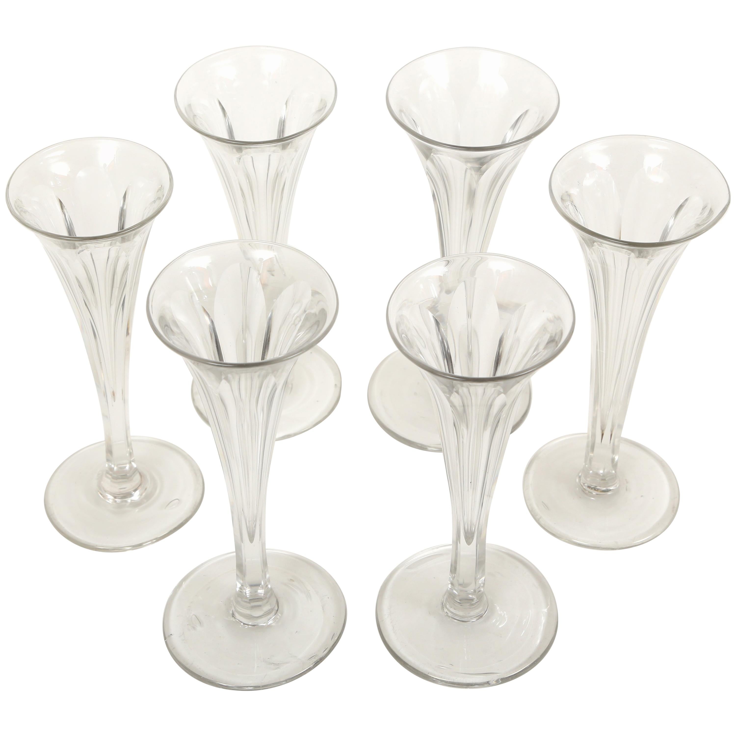 Early French Champagne FlutesSet of Six at 1stDibs