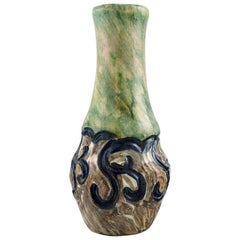 Møller & Bøgely, Art Nouveau Large Ceramic Vase of Glazed Ceramics, circa 1920s