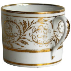 Georgian Coalport Coffee Can Trailing Vine gilded pattern number 1096