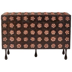 Copper and Burnished Steel, Contemporary Rosette Sideboard by Egg Designs