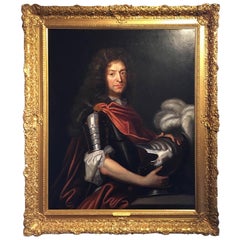 Early 18th Century Portrait, Oil on Canvas Attributed to Michael Dahl