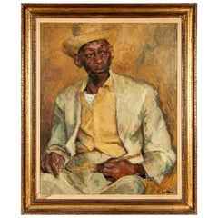 S. Lafarge American, 20th Century Oil Portrait of a New Orleans Cook
