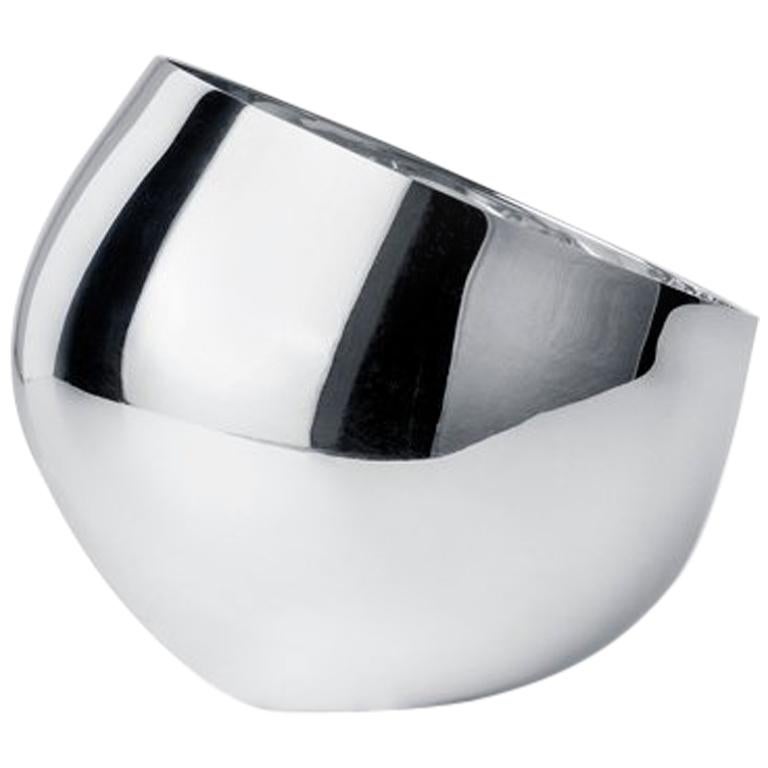 Tracy Silver-Plated Glass with Round Shape Designed by Kristina Niedderer  For Sale at 1stDibs