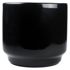 Retro Black Glossy Gainey / Architectural Pottery Style Planter