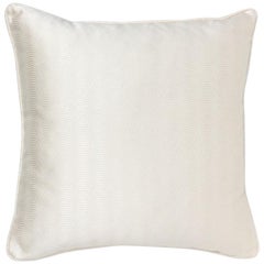 2 Brabbu Metropolis Pillow in White Linen with Geometric Pattern