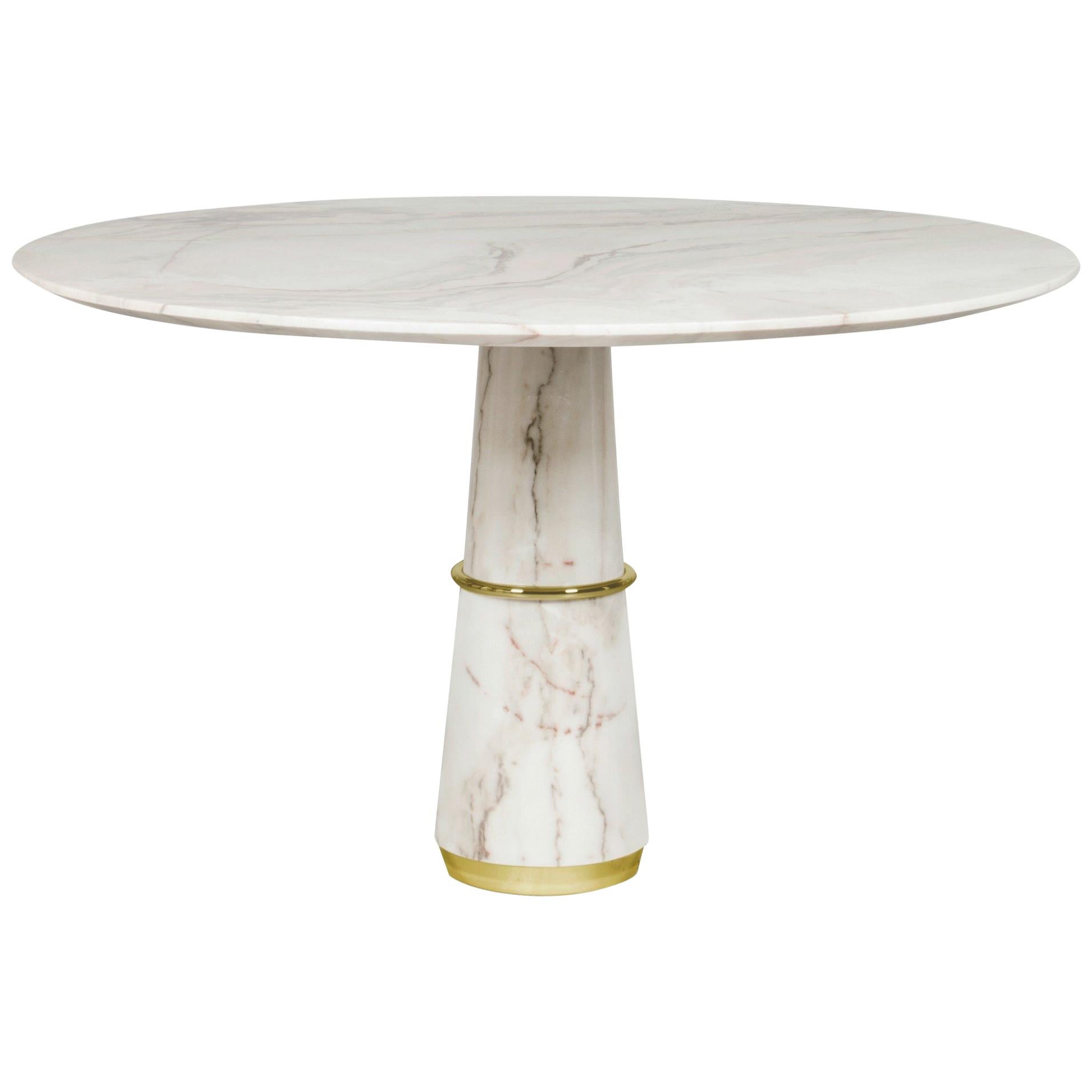 Contemporary Modern Agra 4 Seat Dining Table by Brabbu For Sale