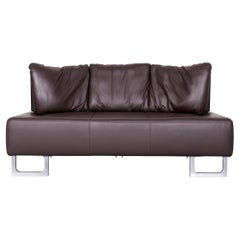 De Sede DS 165 Designer Leather Sofa Brown Two-Seat Couch