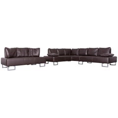 De Sede DS 165 Designer Leather Corner Sofa Brown Function Couch