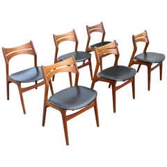 12 Erick Buch Model 310 Teak Chairs by CHR Christensens Mobelfabrik, Denmark