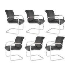 Set of Six "Ghia" Dining Chairs by Charles Gibilterra for Brueton, circa 1970s