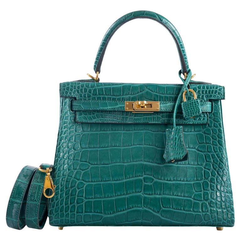 Hermès Kelly 32 Alligator Vert Emerald