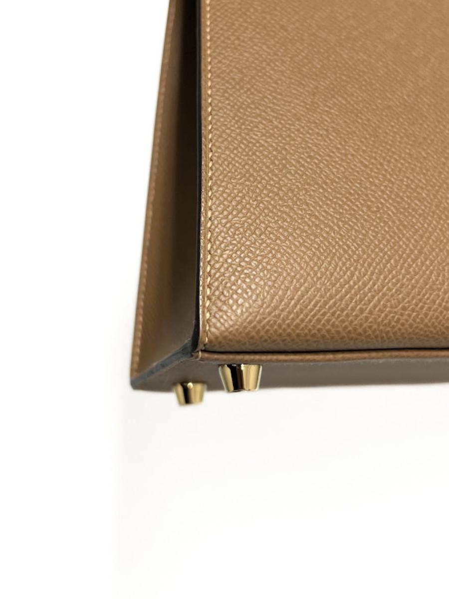 Hermes Kelly 25 Biscuit And Pink Epsom Leather For Sale 1