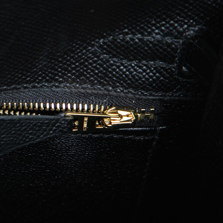 Hermès Kelly 25 Noir (Black) Sellier Box Gold Hardware GHW — The French  Hunter