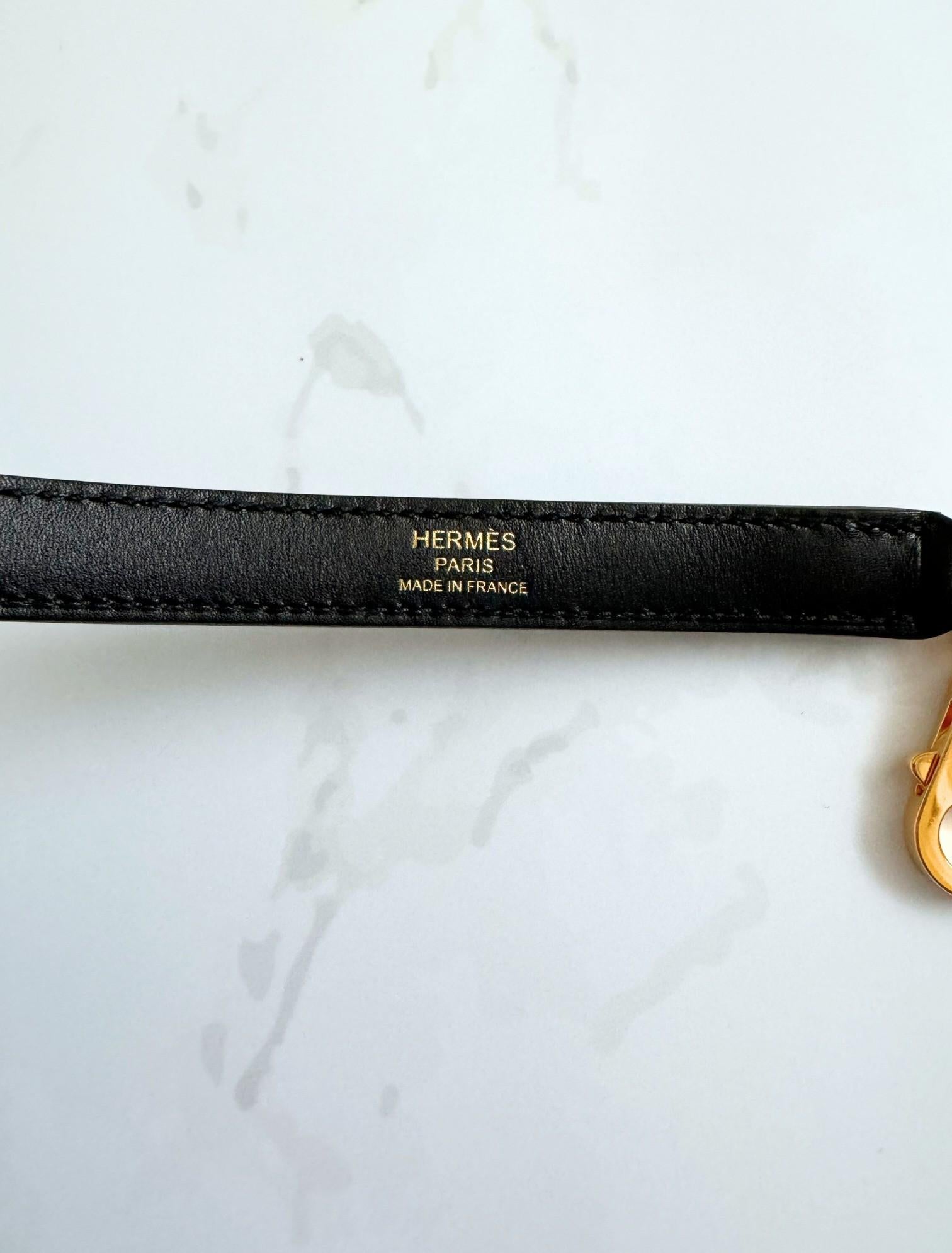 Hermes Kelly 25 Nero Tadelakh Sellier Oro HW Completo Ricevuta Originale 2022 in vendita 8