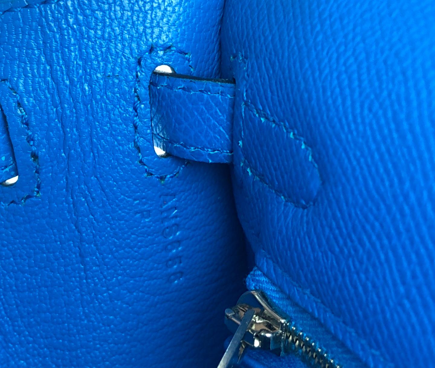 Hermes Kelly 25 Blue Zanzibar Sellier Shoulder Bag Palladium Hardware 4