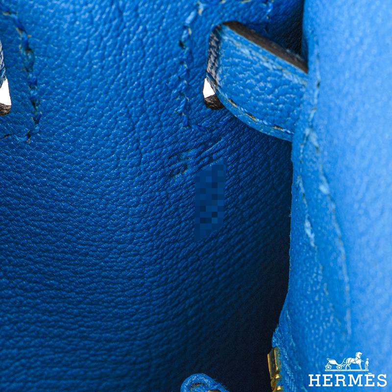 Hermés Kelly 25 cm Chevre Bleu Zanzibar GHW 1