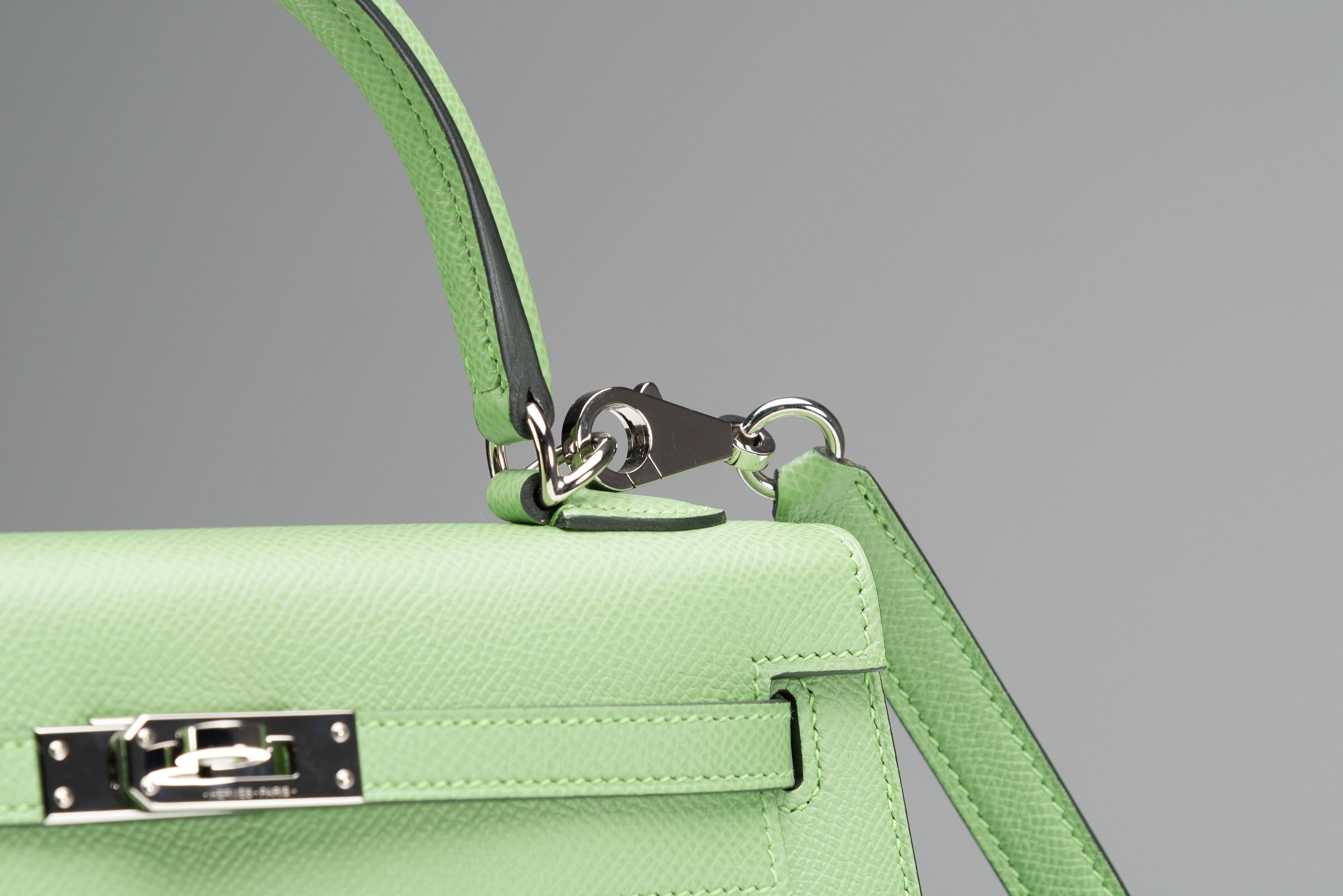Hermes Kelly 25 Epsom Sellier Vert Criquet Full-Set 6