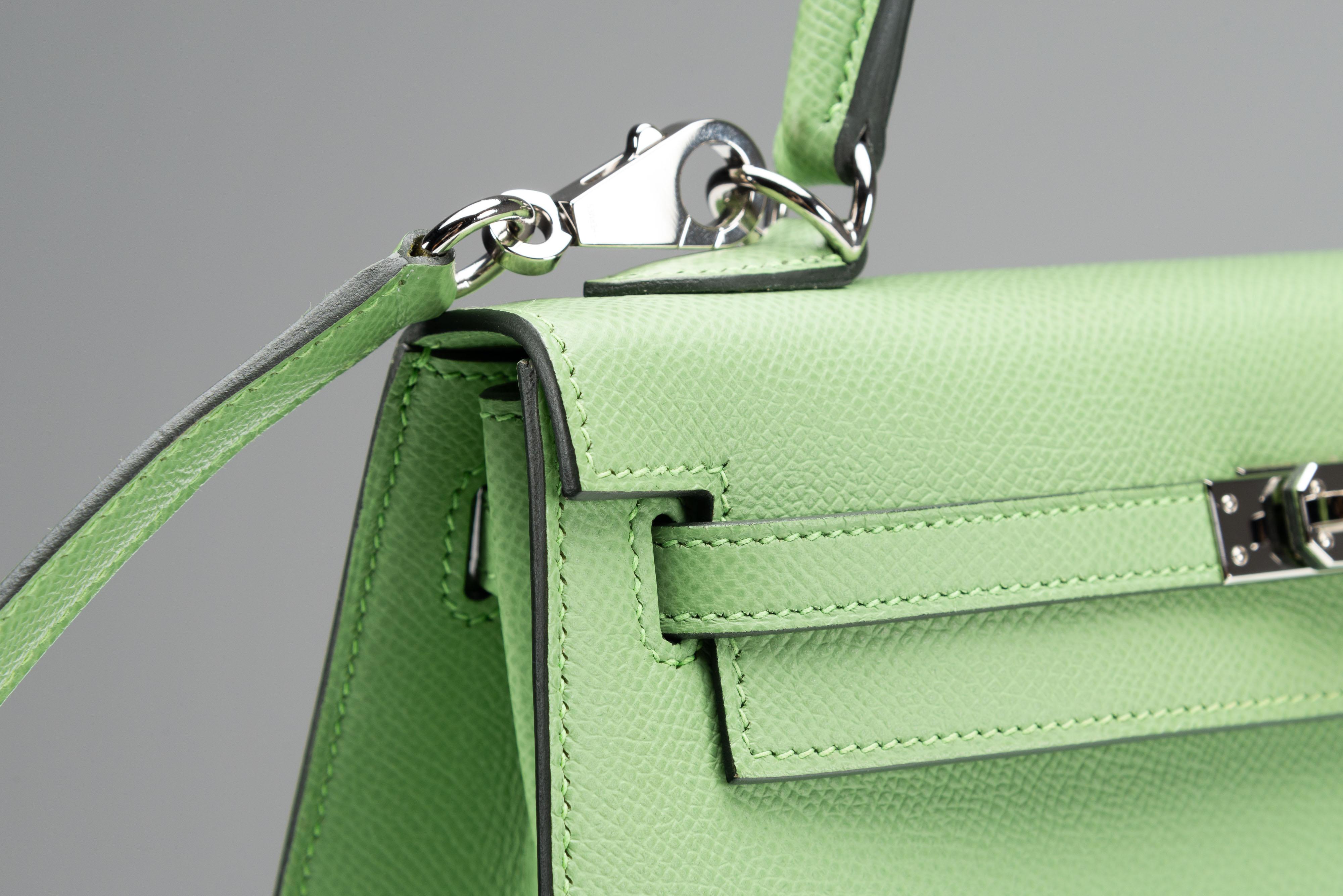 Hermes Kelly 25 Epsom Sellier Vert Criquet Full-Set 7