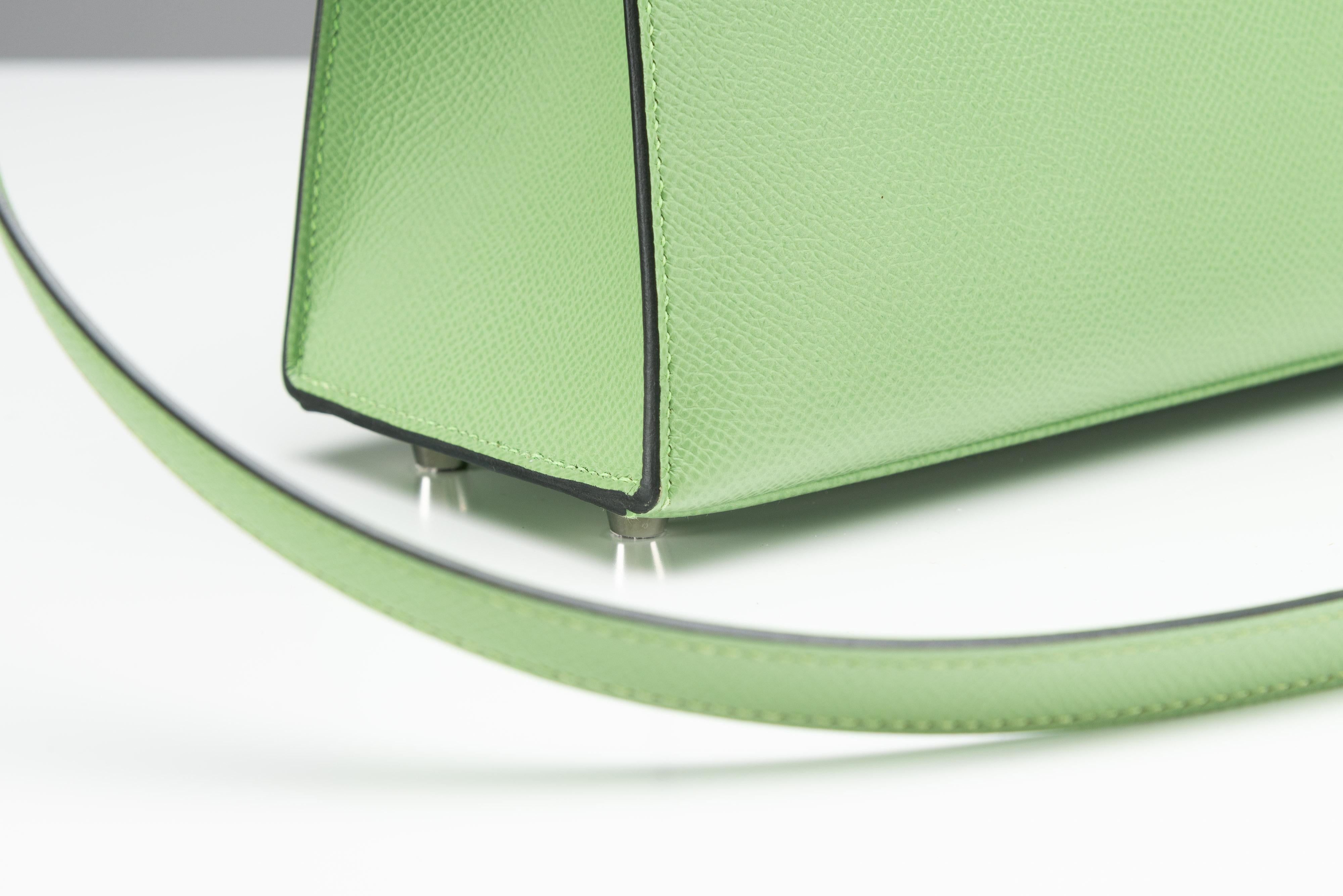 Hermes Kelly 25 Epsom Sellier Vert Criquet Full-Set 8