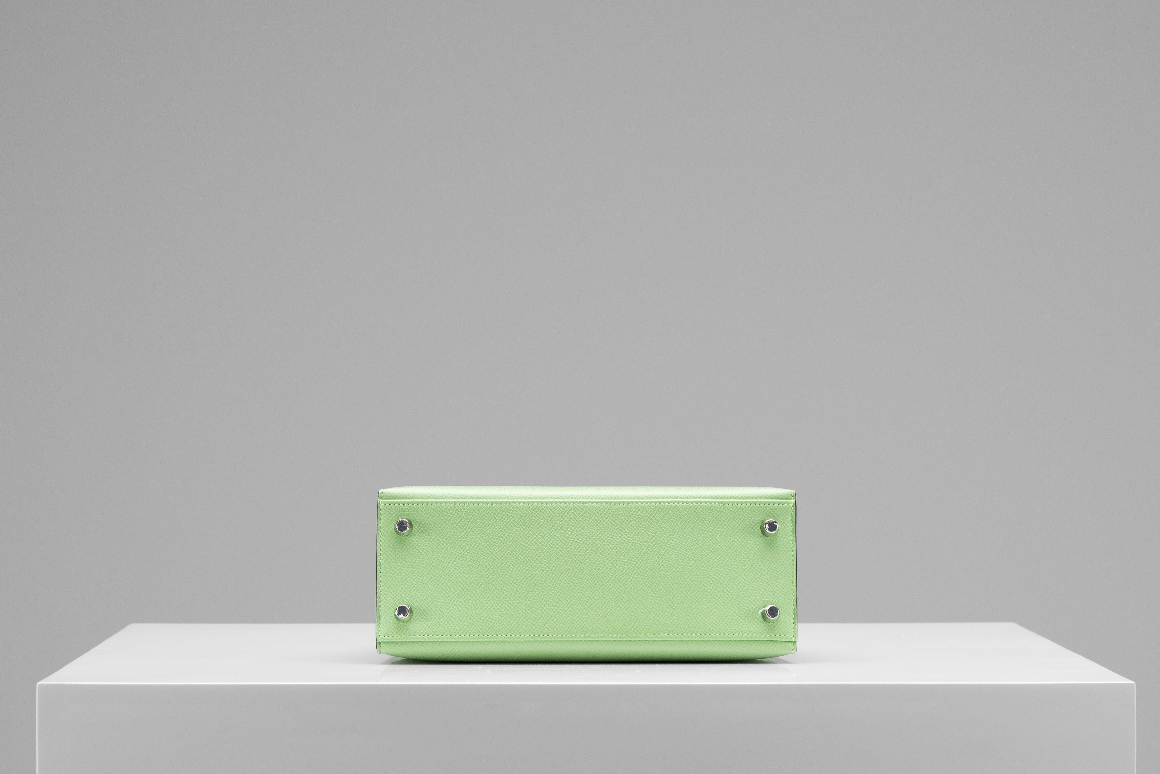 Hermes Kelly 25 Epsom Sellier Vert Criquet Full-Set 4
