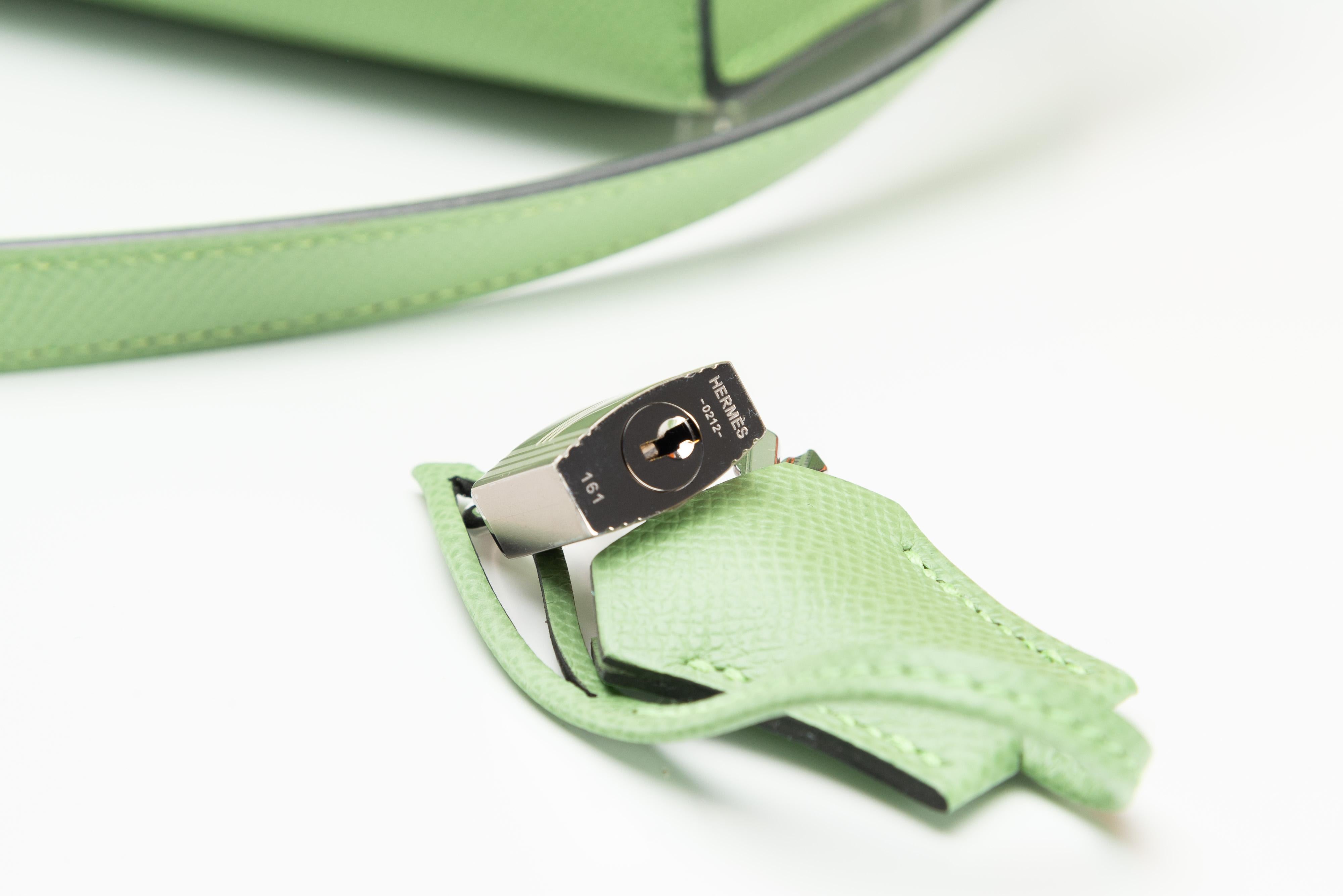 Hermes Kelly 25 Epsom Sellier Vert Criquet Full-Set 5