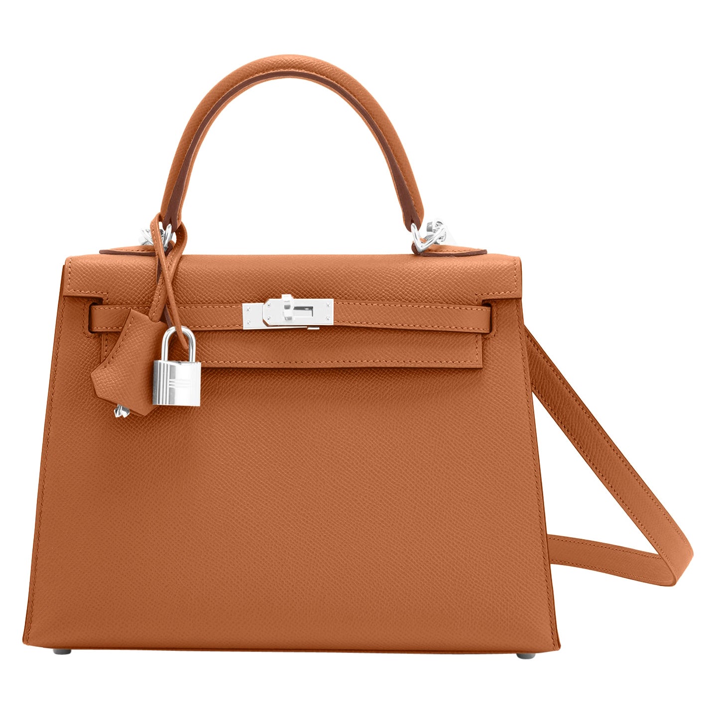 Hermes Kelly 25 Oro Bi-Color Jaune Ambre Verso Borsa a tracolla