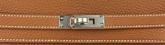 Hermes Kelly 25 Gold Tan Togo Leather Palladium Hardware
