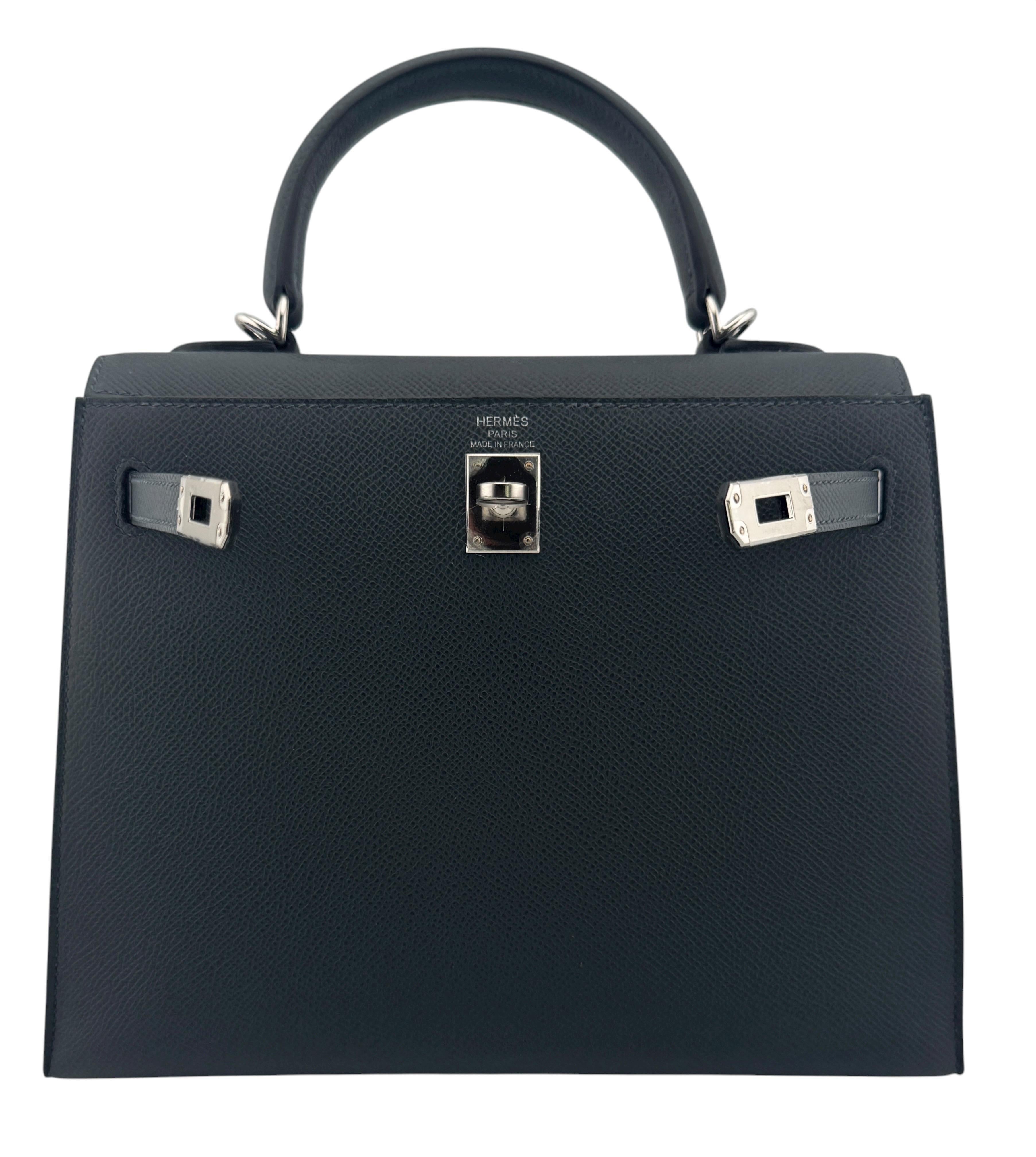 Hermes kelly 25 Gris Misty Palladium  Hardware 2024 für Damen oder Herren im Angebot