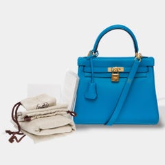 Hermès Kelly 25 Handbag Blue