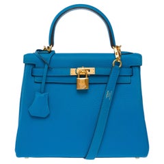 Hermès Kelly 25 Handbag Blue