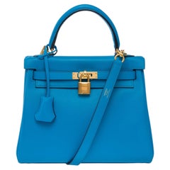 Hermès Kelly 25 Handbag Blue