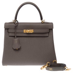 Hermès Kelly 25 Handbag in Etain Togo Leather with Gold Trim, 2021
