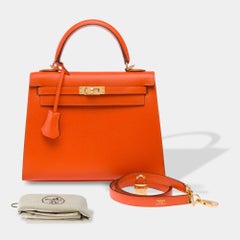 Hermès Kelly 25 Handbag Orange