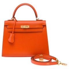 Hermès Kelly 25 Handbag Orange