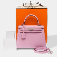 Sac à main Hermès Kelly 25 violet