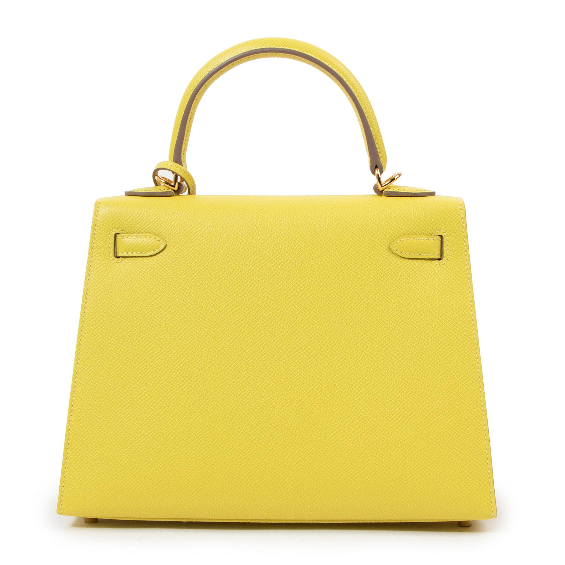 Hermès Kelly 25 HSS Lime Perso & Bougainvillier GHW  In New Condition For Sale In Antwerp, BE