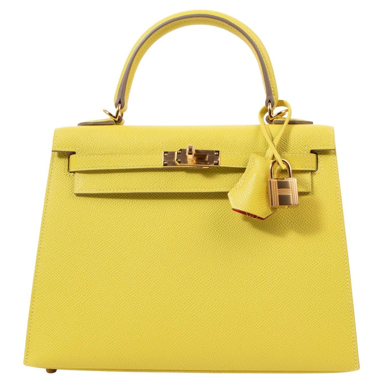 Hermes Special Order (HSS) Kelly Sellier 20 Rose Azalee and Lime Epsom Gold  Hardware