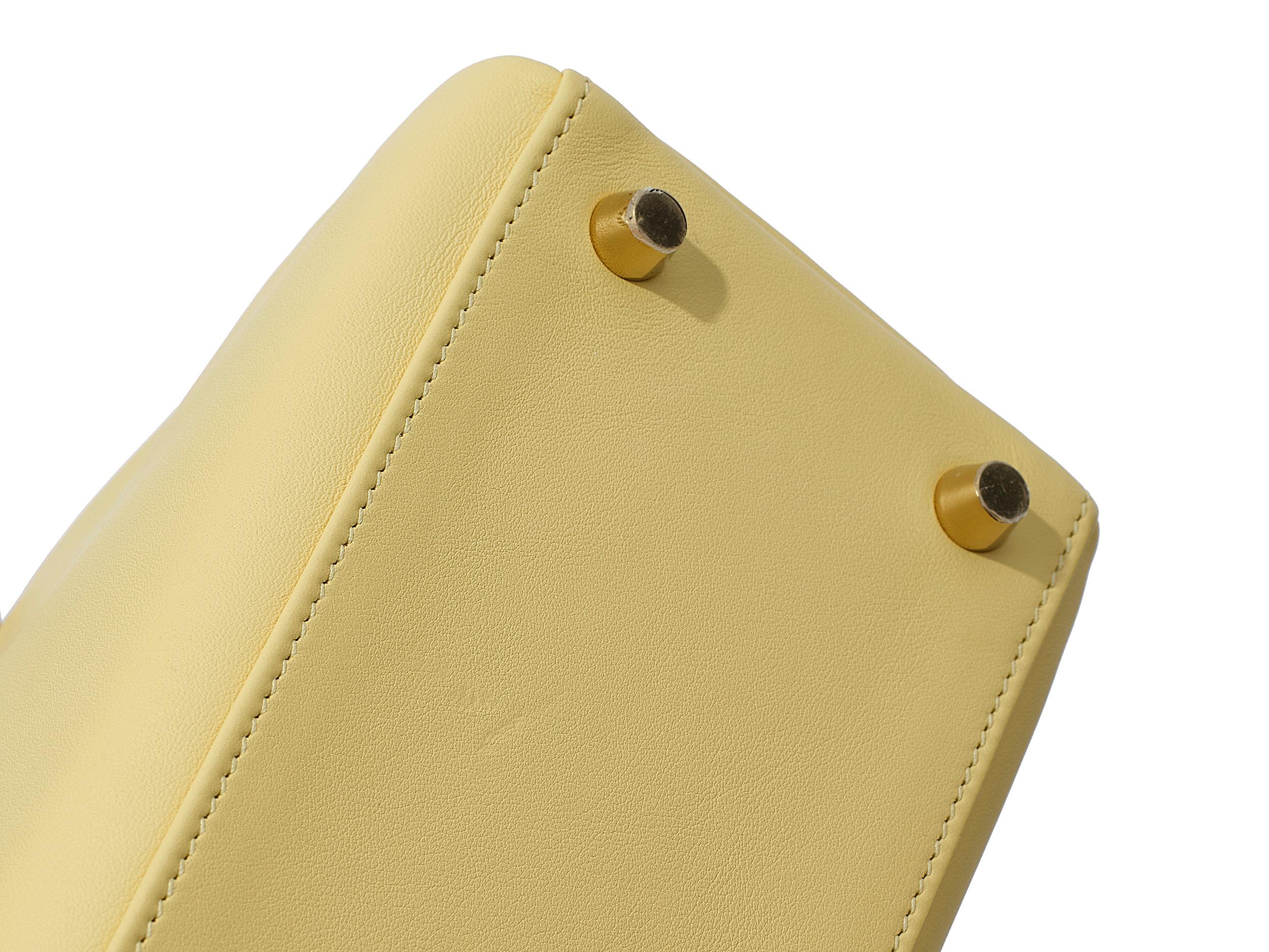 Hermès Kelly 25 Jaune Poussin Swift Gold Hardware For Sale 6