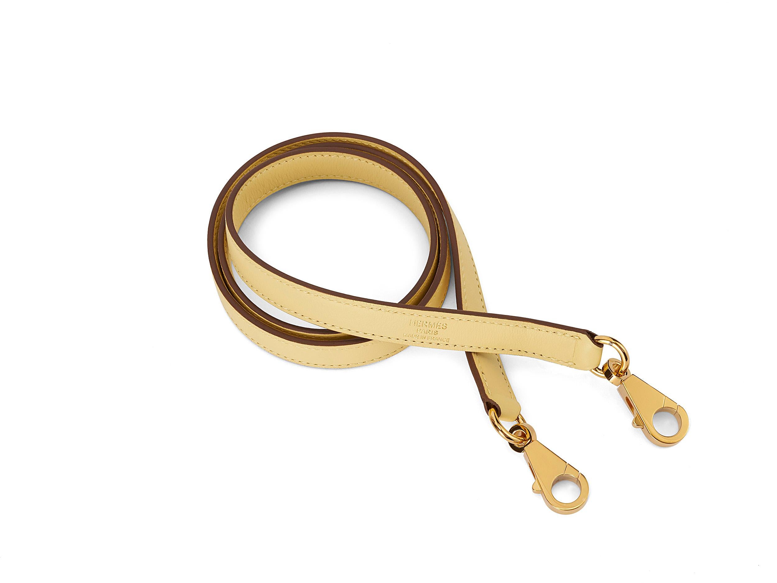 Hermès Kelly 25 Jaune Poussin Swift Gold Hardware For Sale 5