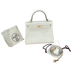 Hermes Kelly 25 Mushroom Togo Leather Gold Hardware Handbag 2022