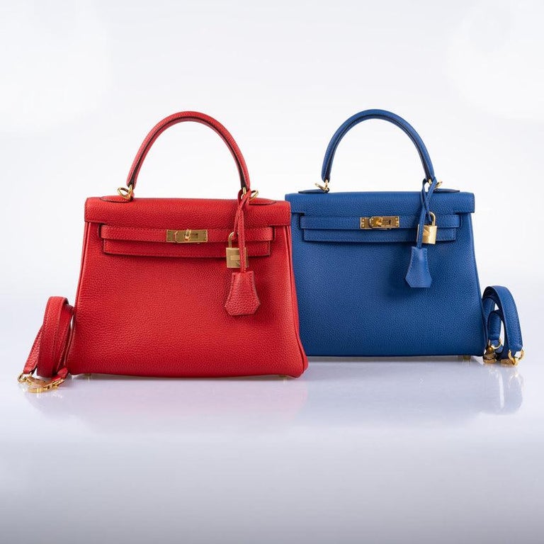 Rouge Casaque Swift Retourne Kelly 25 Gold Hardware, 2019, Handbags &  Accessories, The New York Collection, 2021