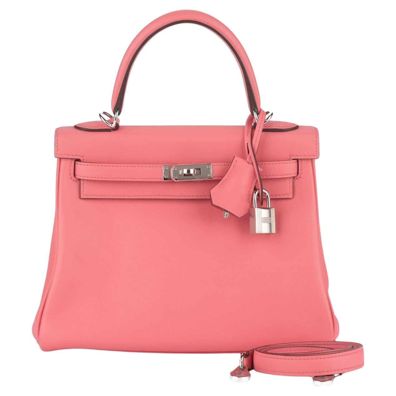 Hermès Kelly 25 Retourne Swift Rosa Estate